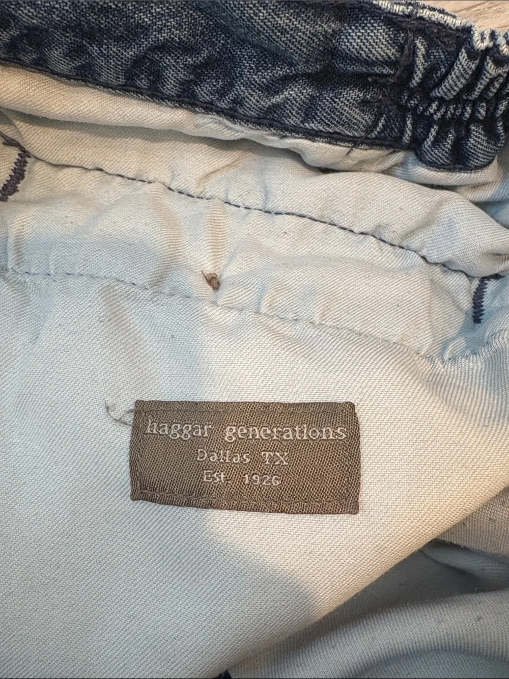 Haggar Generations Pleated Denim Jeans Mens 38x32 100% Cotton